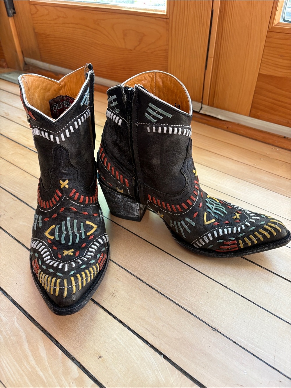 Old Gringo Embroidered Side Zip Boot Size 9